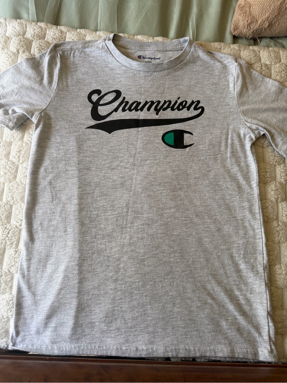 Champion Light Heather Gray Tee Youth